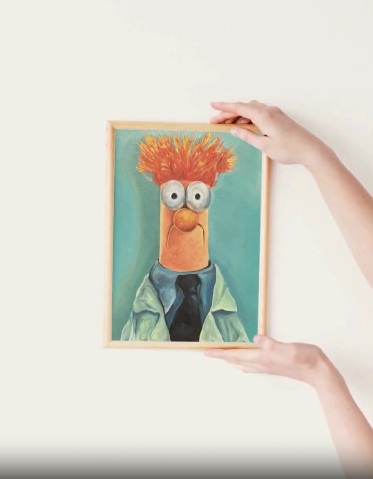 Beaker: The Anxious Scientist – Original Muppet Fan Art Oil Painting