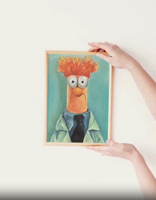 Beaker: The Anxious Scientist – Original Muppet Fan Art Oil Painting