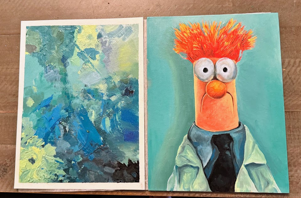 Beaker: The Anxious Scientist – Original Muppet Fan Art Oil Painting